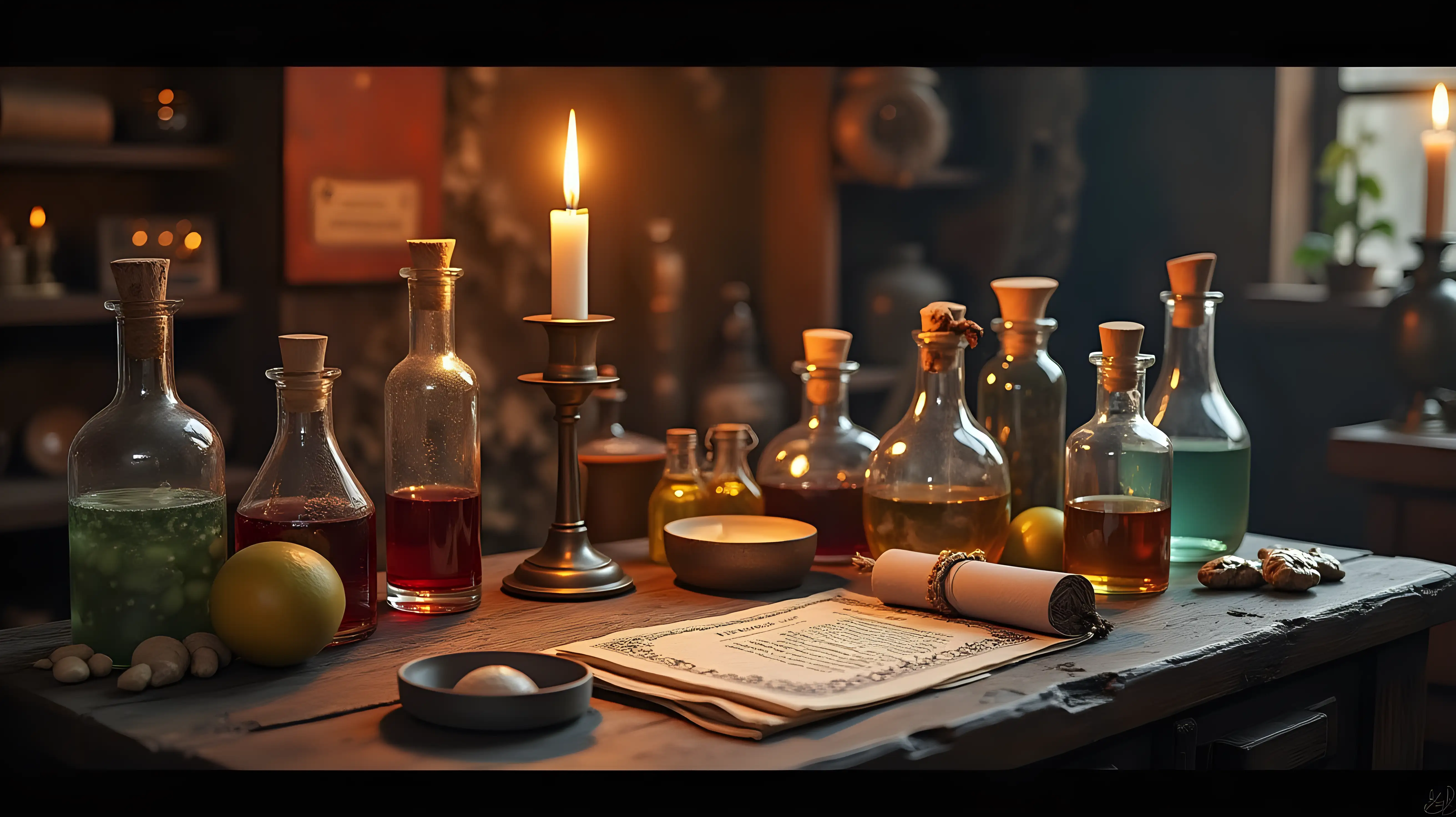 Fantasy-Alchemy-Lab-with-Potions-Ingredients-and-Grimoire