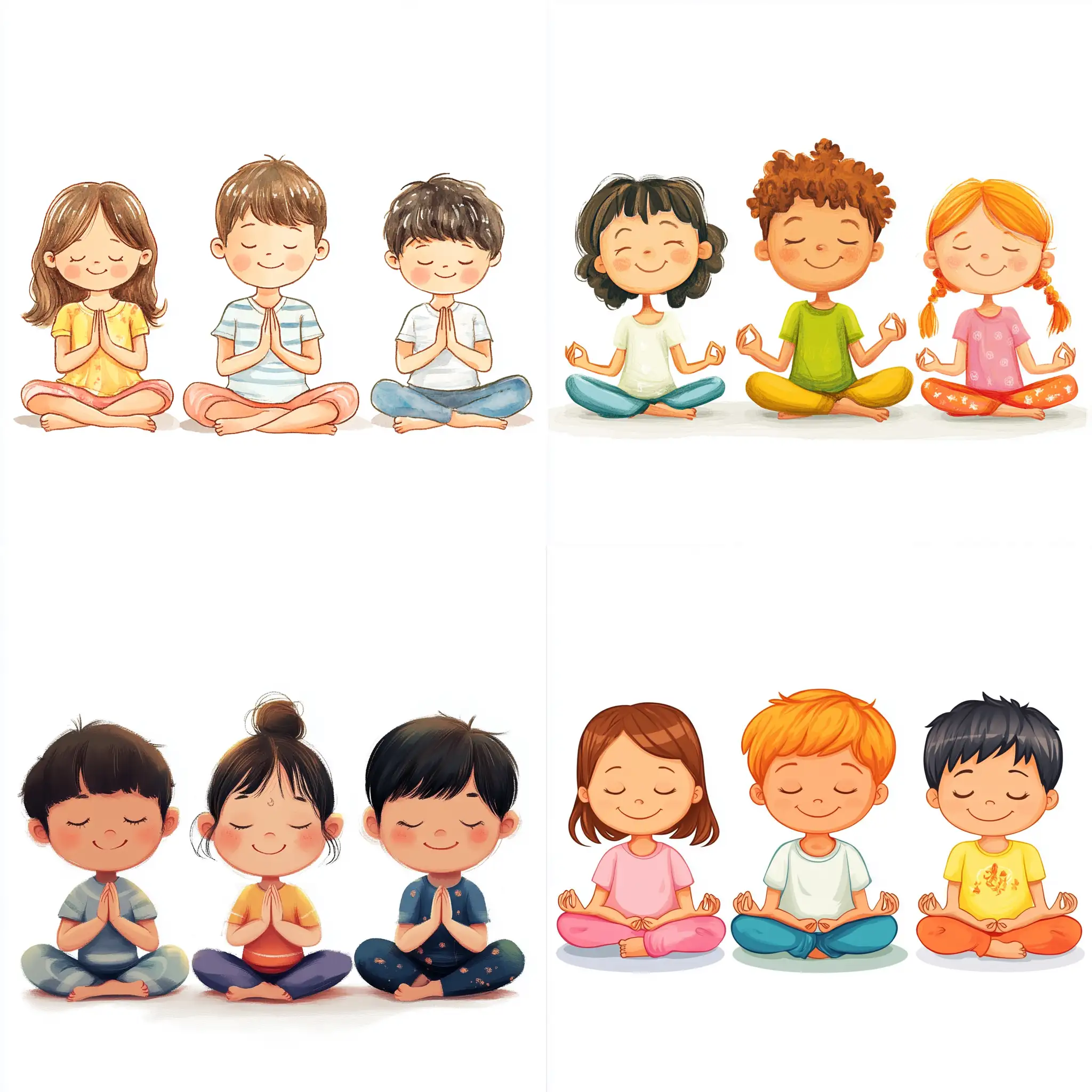 Joyful-Children-Meditating-in-Tranquility