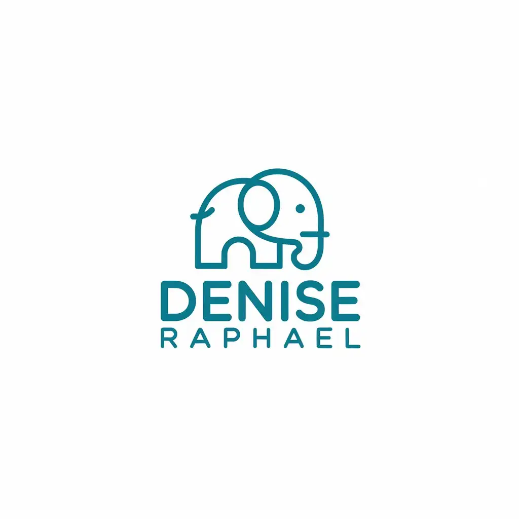 LOGO-Design-for-Denise-Raphael-Minimalist-Elephant-Symbol-for-Pediatric-Therapy-Sessions