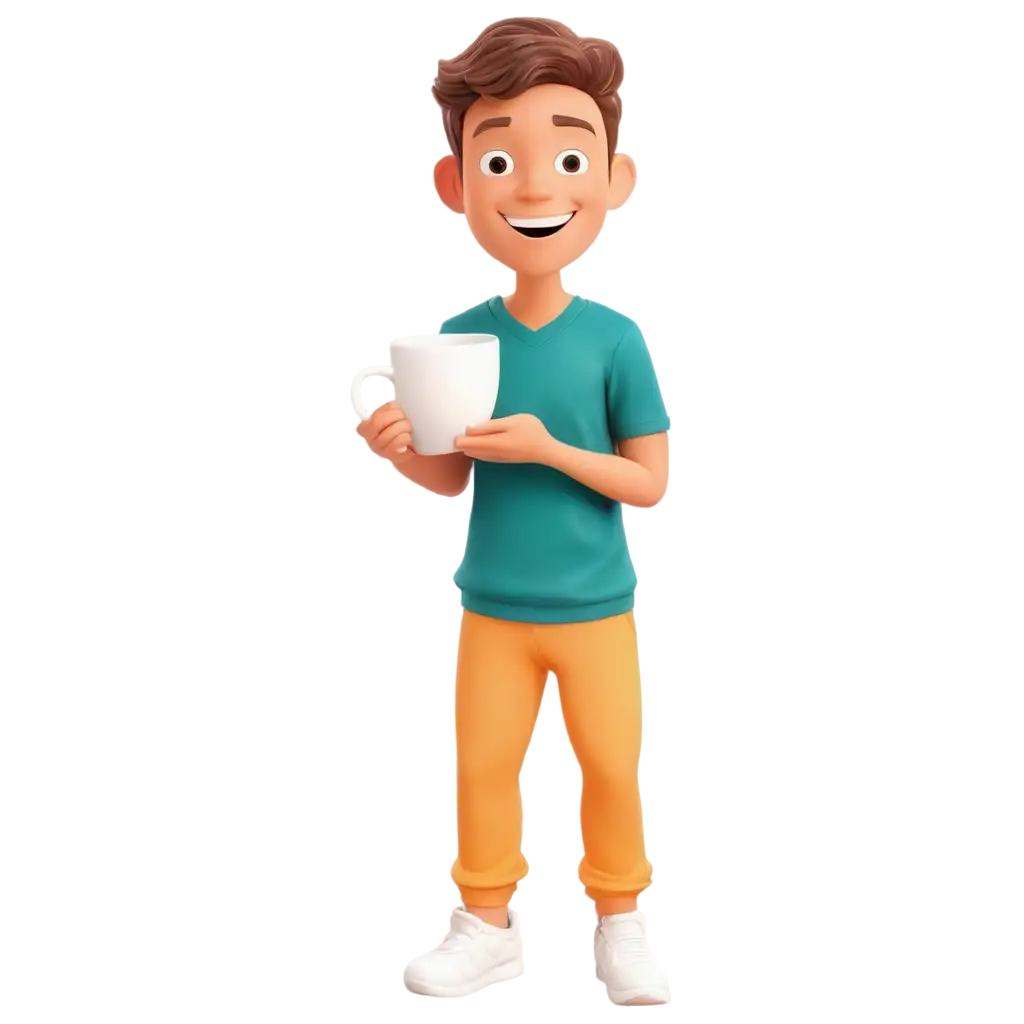 Anatomy-Illustration-PNG-of-Student-Lifting-a-Cup-Vector-Mascot-Design