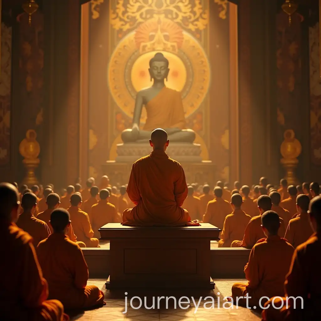 Buddhist-Monk-Delivering-Dharma-Talk-in-Serene-Temple-Hall