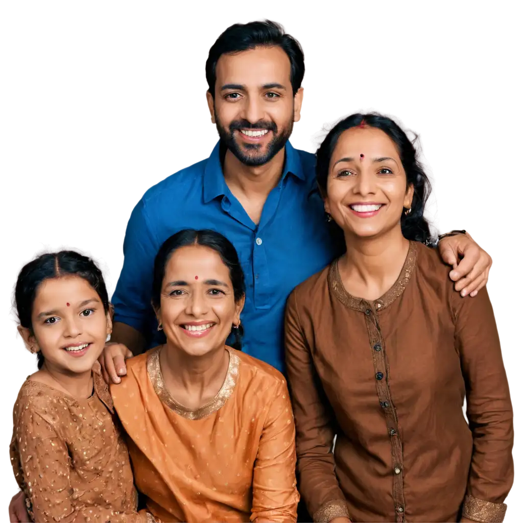 Smiling-Indian-Family-PNG-Image-HighQuality-and-Versatile-for-Your-Creative-Projects