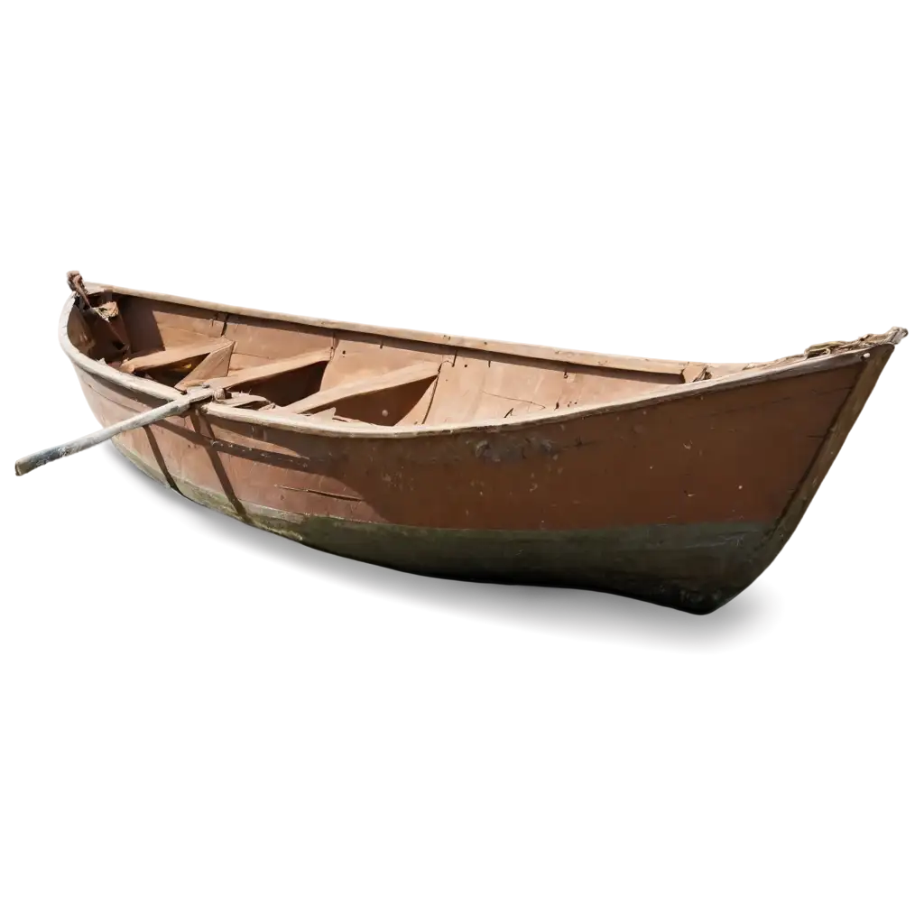 Broken-Brown-Color-Boat-PNG-Image-for-Creative-Projects