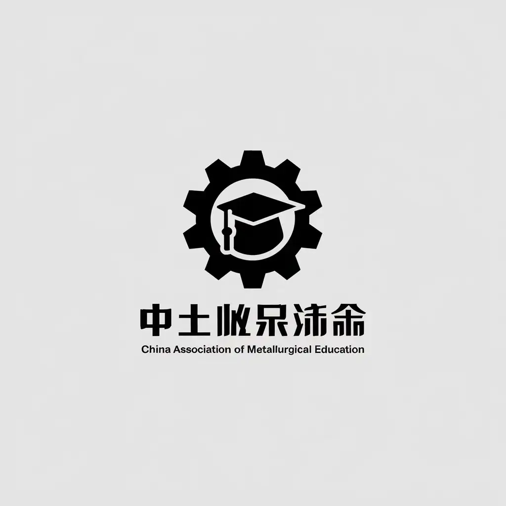 LOGO Design for China Association of Metallurgical Education Gear Mortarboard with Minimalistic Style