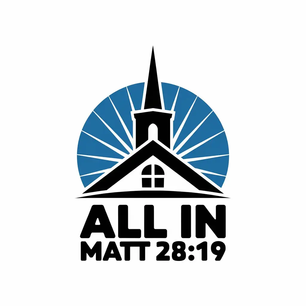 LOGO Design for ALL IN Matt 2819 Vector Church Symbol with Moderate Religious Theme