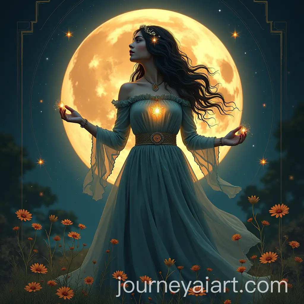 Mystical-Girl-with-Tarot-Cards-and-Moonlit-Symbols