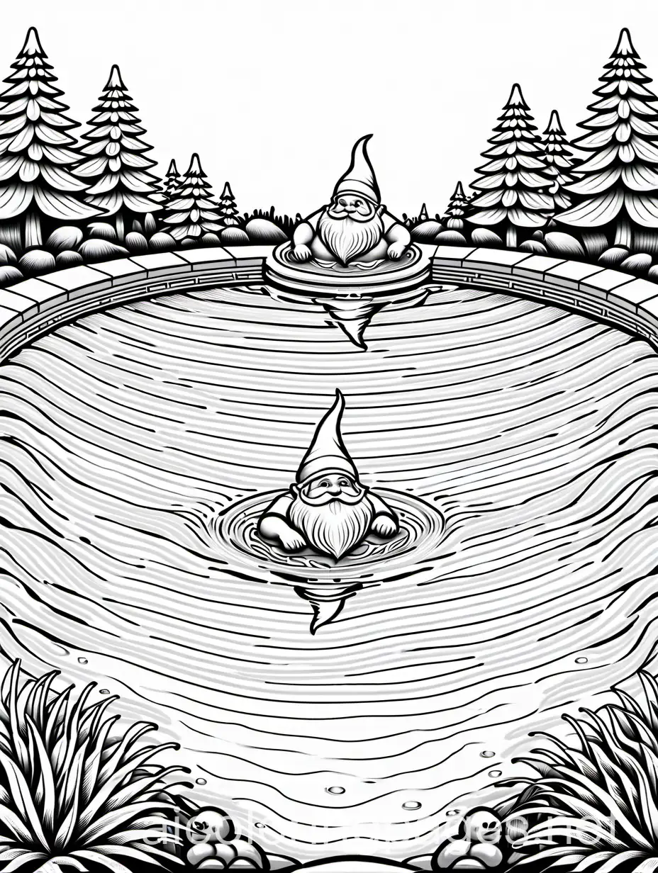 Chubby-Gnomes-Swimming-in-Pool-Coloring-Page