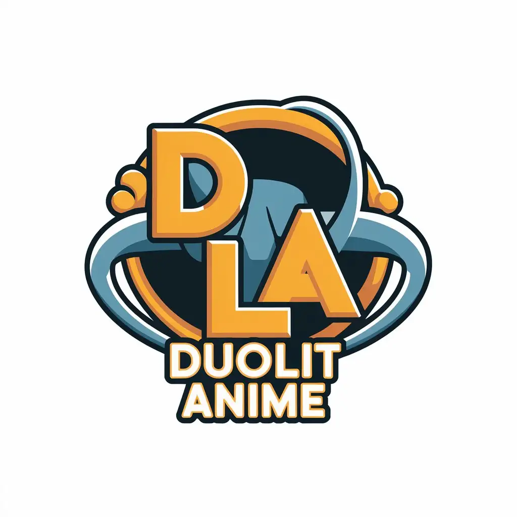 LOGO Design for Duolit Anime Vector Design with D L A Letters for Entertainment Industry