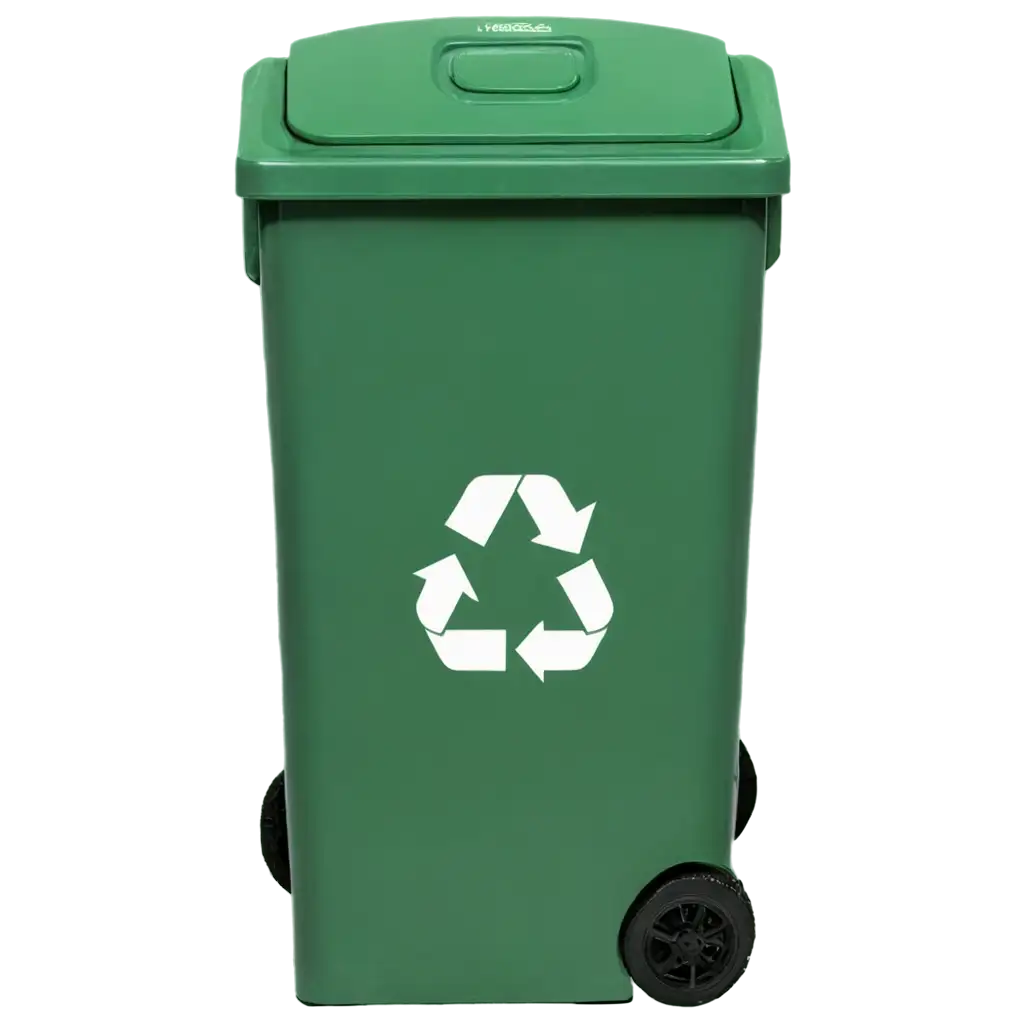 Green-Garbage-Bin-with-Recycle-Logo-PNG-for-EcoFriendly-Designs-and-Recycling-Awareness