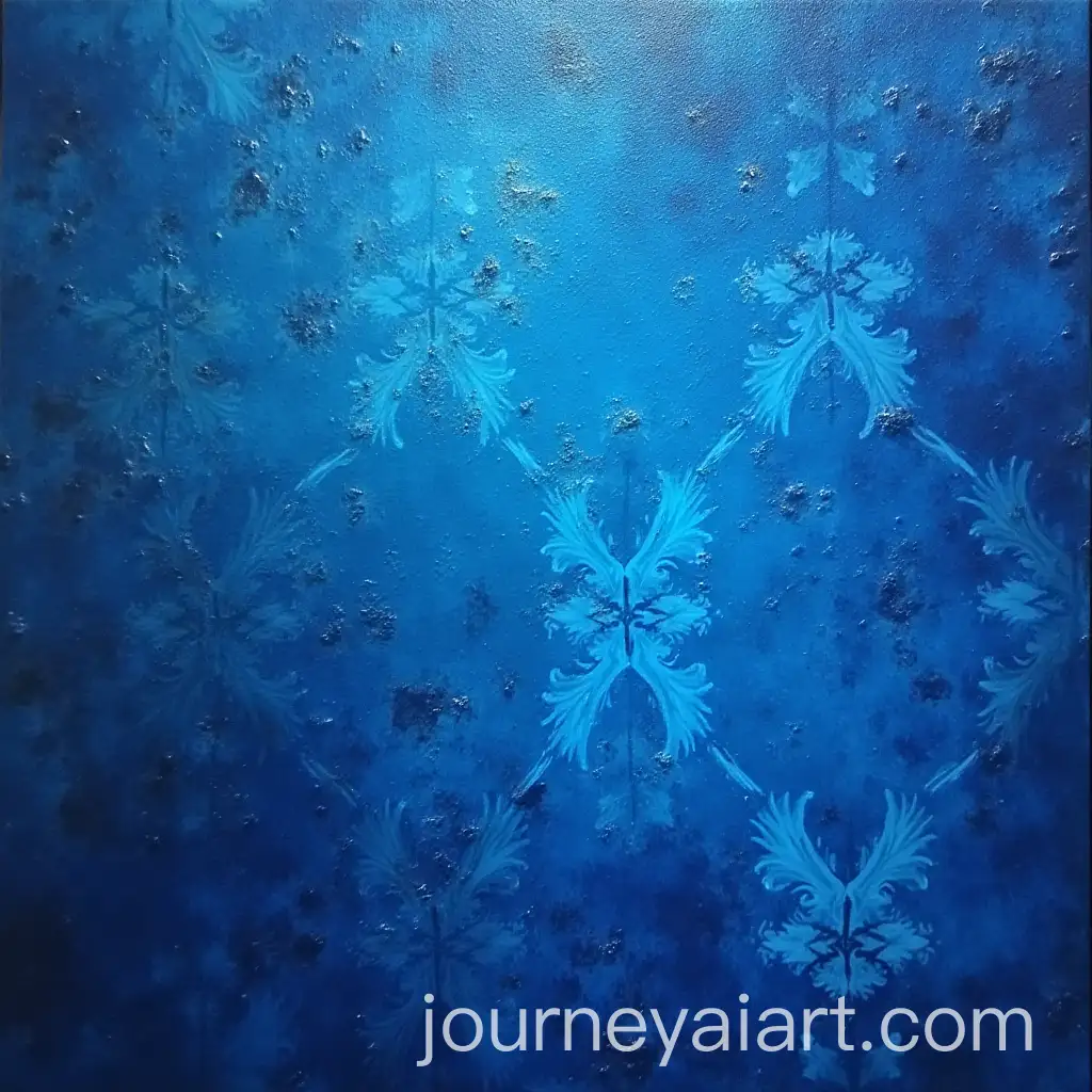 Hyper-Realistic-3D-Oil-Painting-of-Azure-Batik-Sarong-on-Deep-Navy-Blue-Background