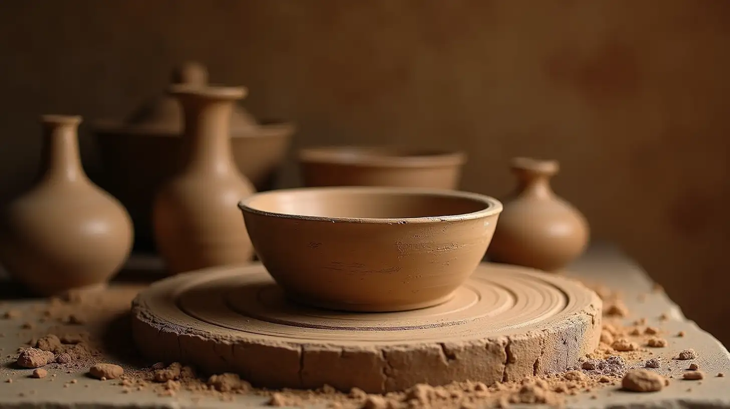 The Potters clay and potters wheel, Set during the Biblical era.