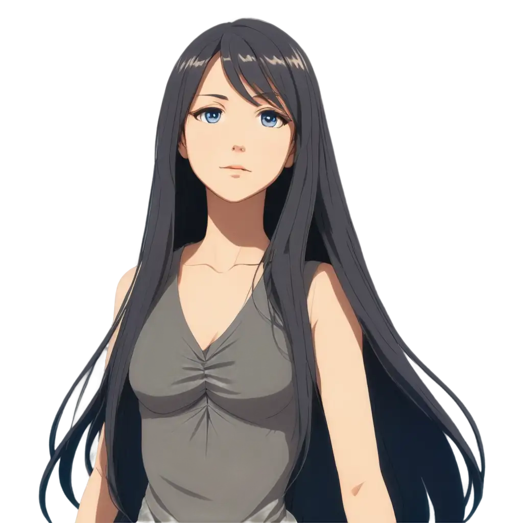 Serene-Anime-Girl-PNG-Long-Flowing-Hair-on-Simple-Blue-Background