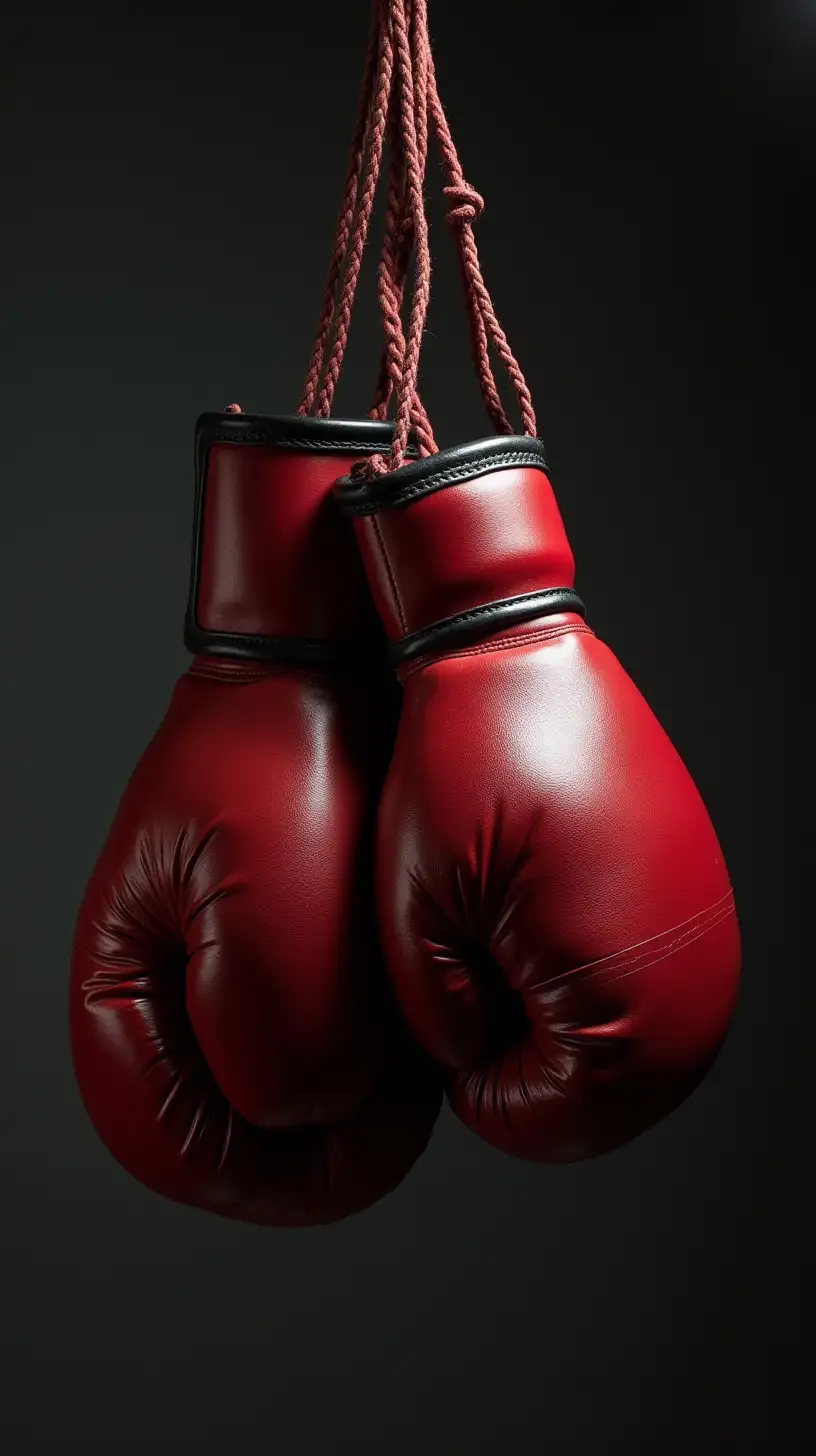 Stylish Boxing Gloves on Display