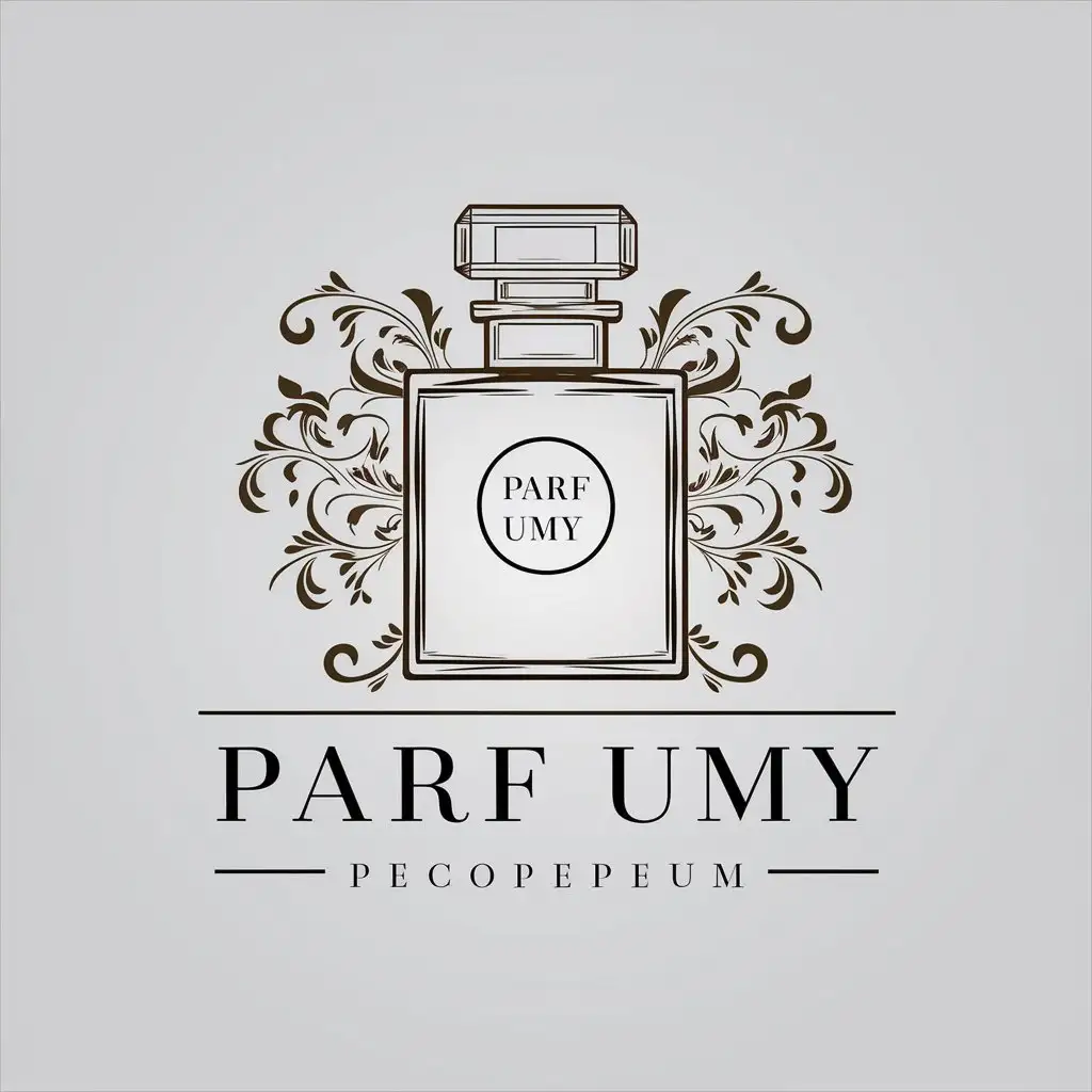 LOGO-Design-for-Parf-Umy-Elegant-Perfume-Bottle-Symbol-on-Clear-Background