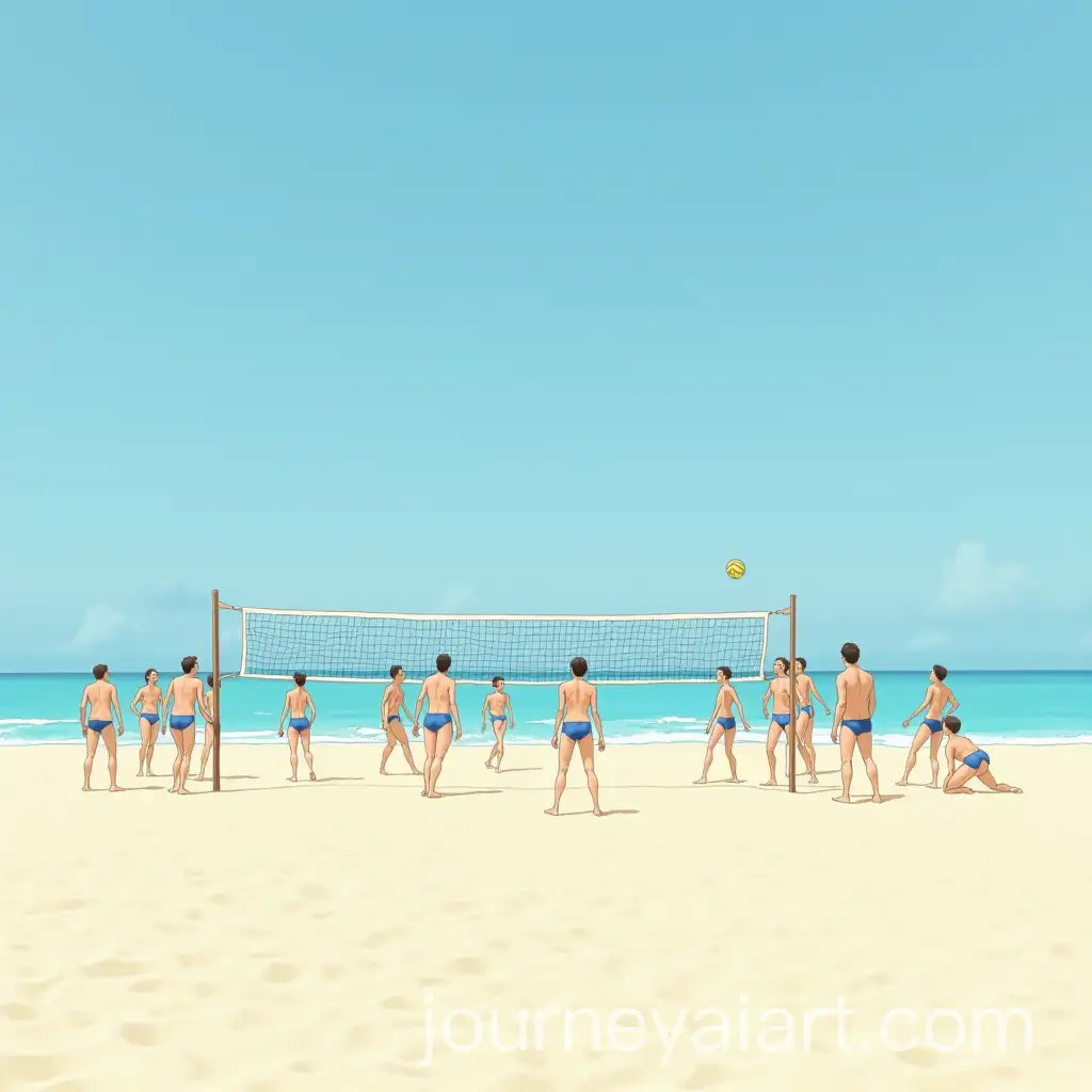 Brazilian-Beach-Volleyball-Game-in-Hiroshi-Nagai-Style