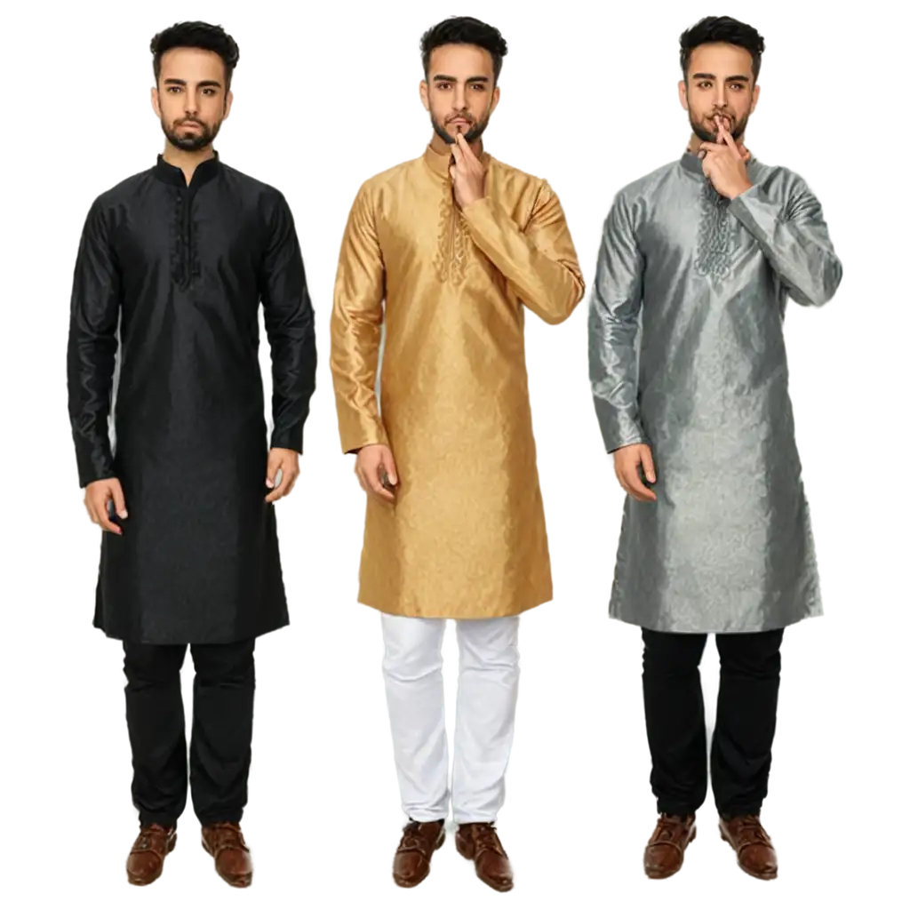 Men-Kurta-Panjama-PNG-Traditional-Indian-Attire-for-Digital-Designs