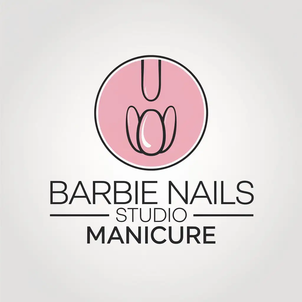 LOGO-Design-for-Barbie-Nails-Studio-Minimalistic-Vector-Manicure-Symbol