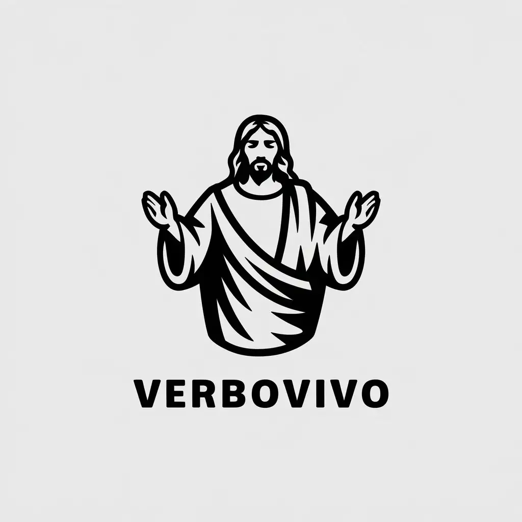 LOGO-Design-For-VERBOVIVO-Vector-Logo-with-Jesus-Symbol-on-Clear-Background