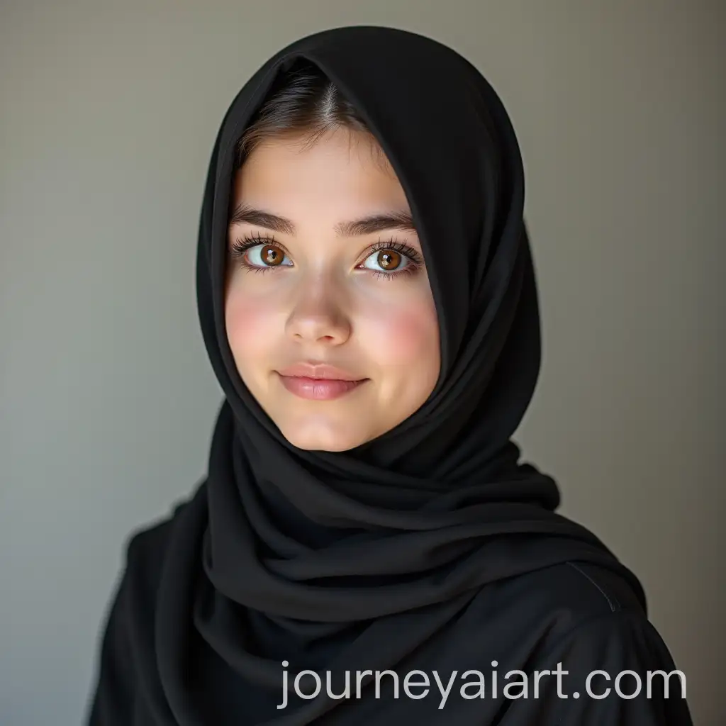 Portrait-of-a-21YearOld-Girl-in-a-Hijab-with-Dark-Brown-Eyes