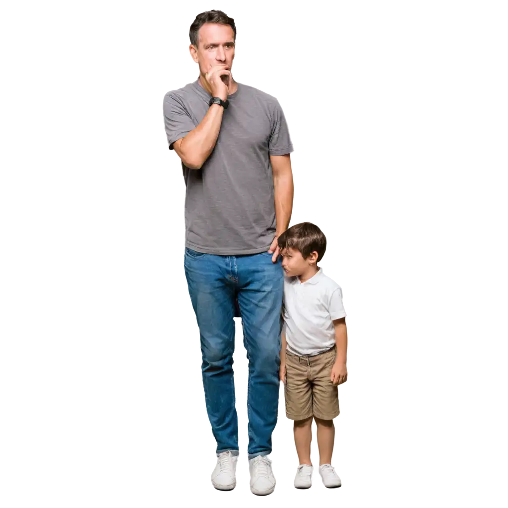 Father-Thinking-PNG-HighQuality-Transparent-Image-for-Various-Creative-Uses