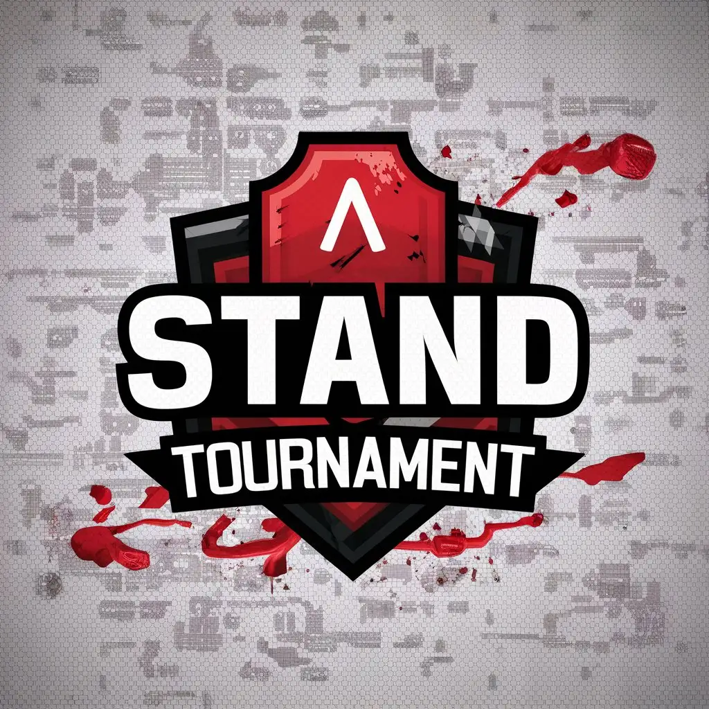 LOGO Design For STAND TOURNAMENT Red and Black Vector Logo with Competitive Vibe