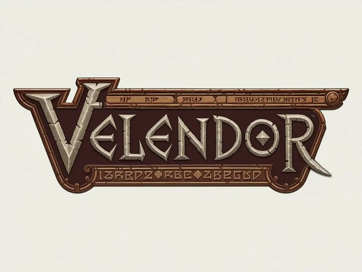 Intricate Medieval Adventure Guild Logo Featuring Dwarven Glyphs