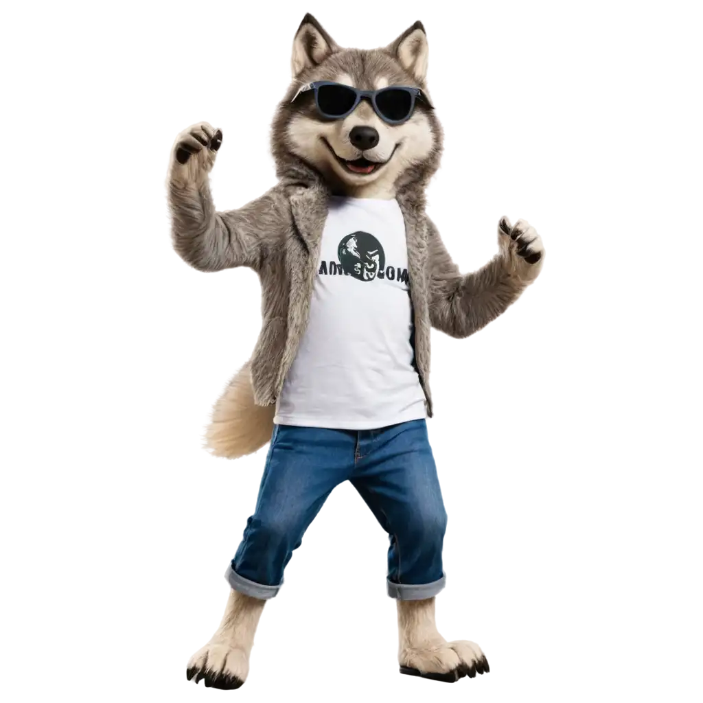 timberwolf dancing wearing sunglasses