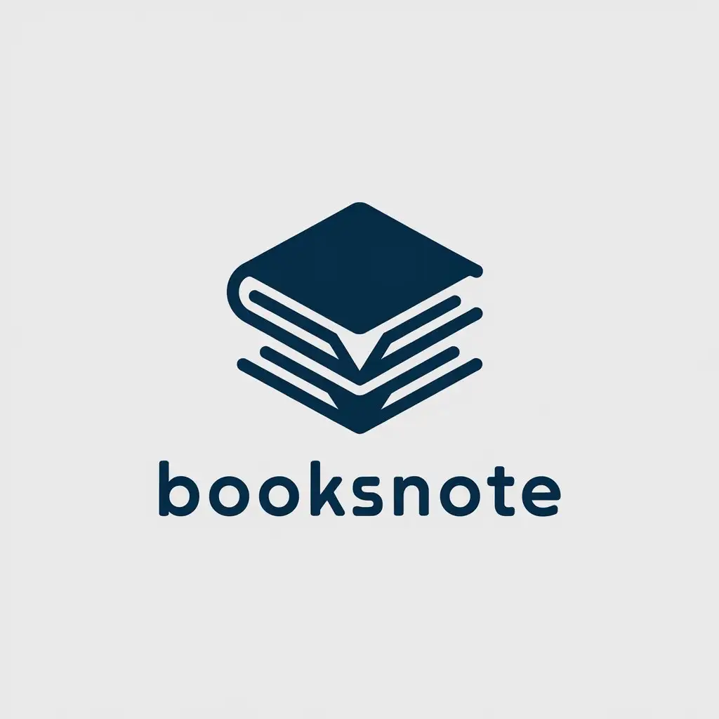 LOGO Design for BooksNote Minimalistic Books Symbol for Retail Industry with Clear Background