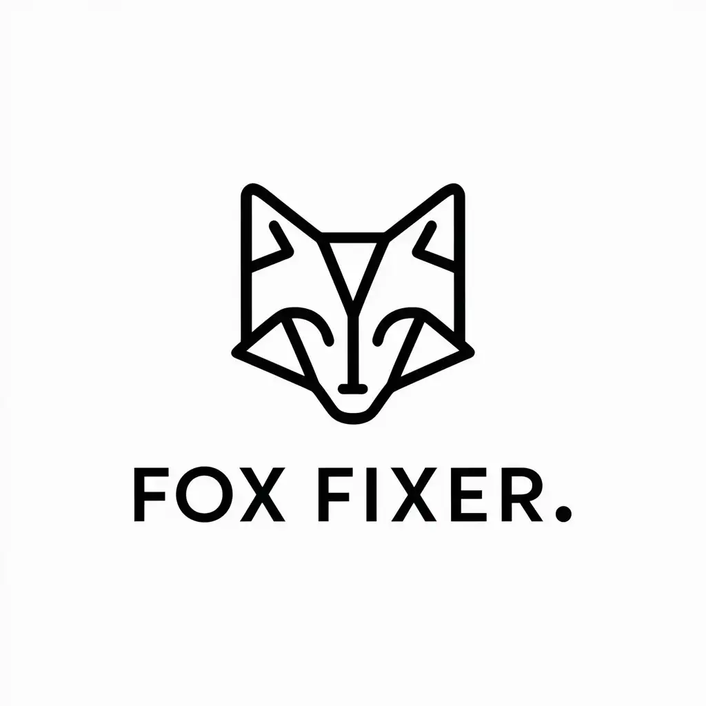 a vector logo design,with the text "fox fixer", main symbol:fox fixer,complex,clear background