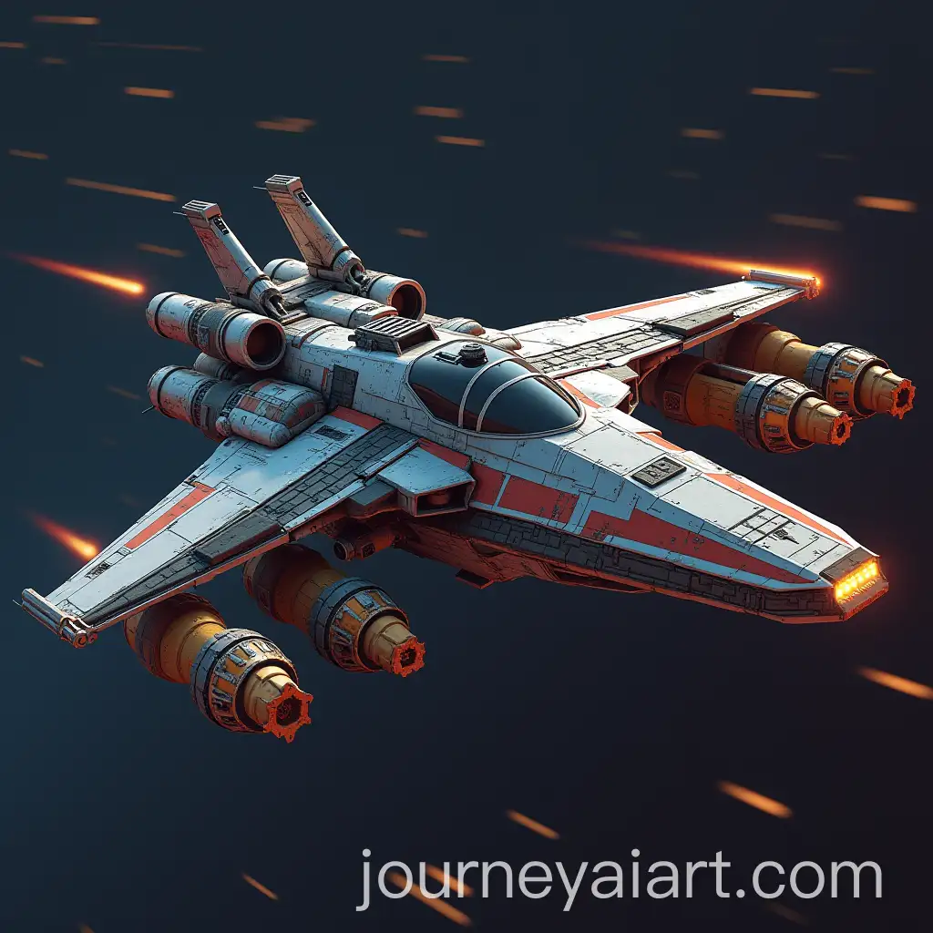 Futuristic-Spaceship-Fighter-in-Outer-Space-Battle