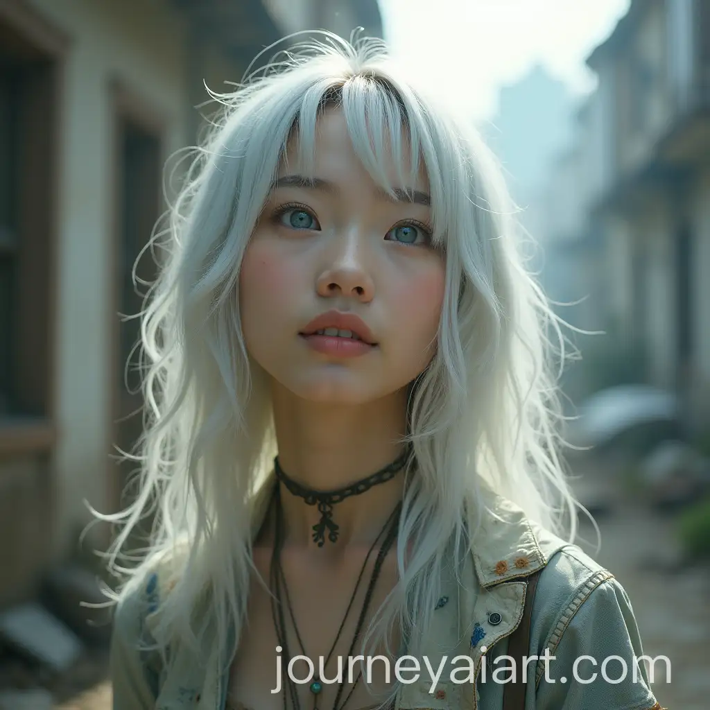 Ethereal-Asian-Girl-in-PostApocalyptic-Setting-with-SilverWhite-Hair-and-Optimistic-Smile