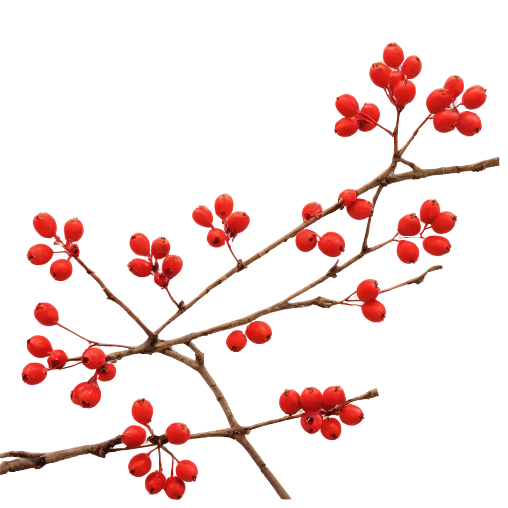 Vibrant-Red-Mountain-Ash-Branches-PNG-for-Nature-and-Design-Projects