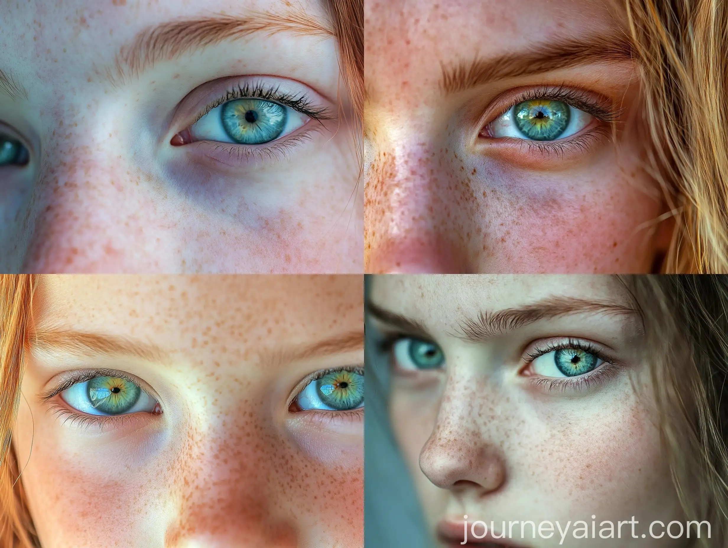 CloseUp-Portrait-of-a-Girl-with-Heterochromia-Green-and-Light-Blue-Eyes