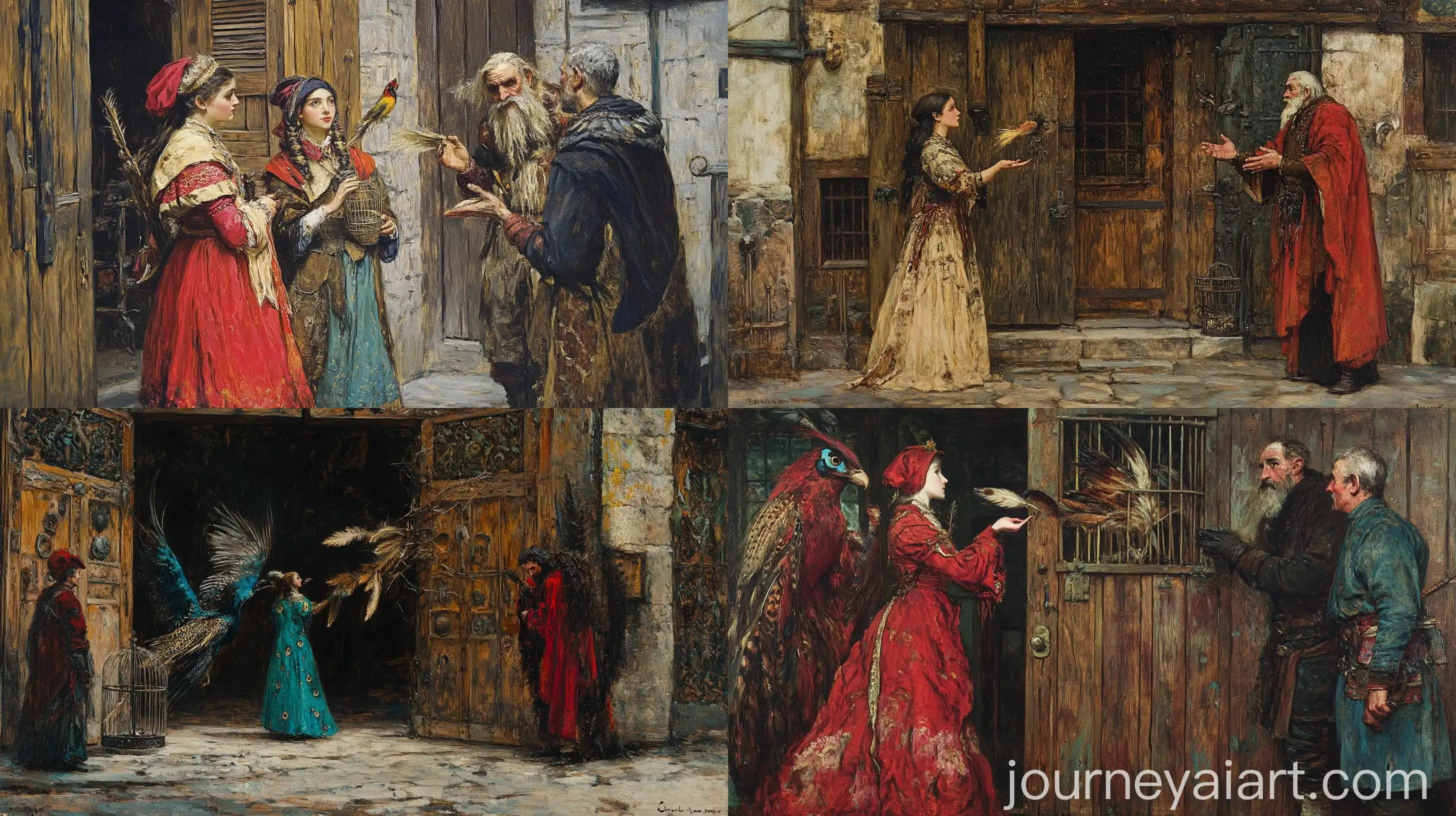 Guild-Meeting-with-Feathered-Accents-and-Family-Reunion-Scene