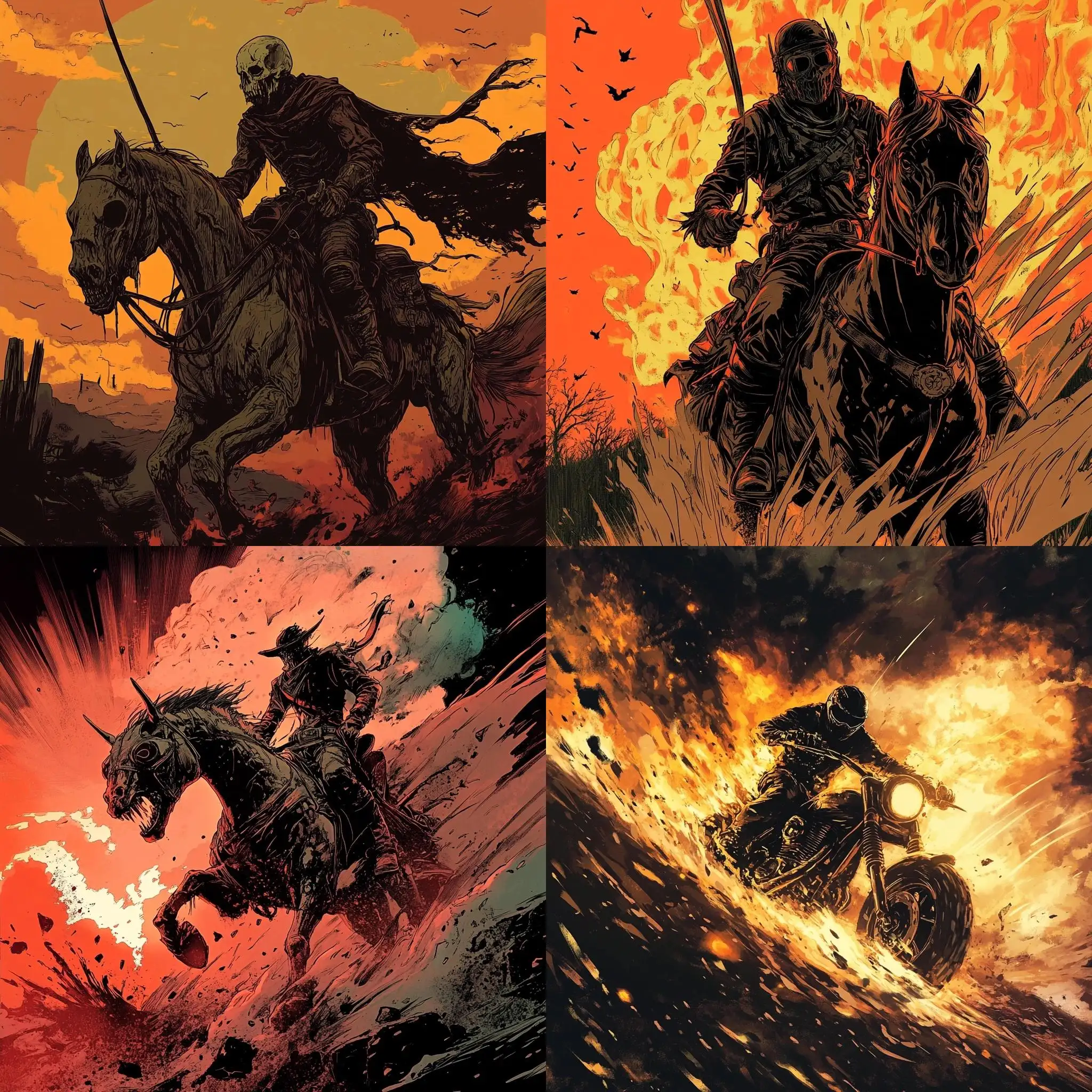 Apocalypse-Rider-Hunger-Comic-Style-Illustration