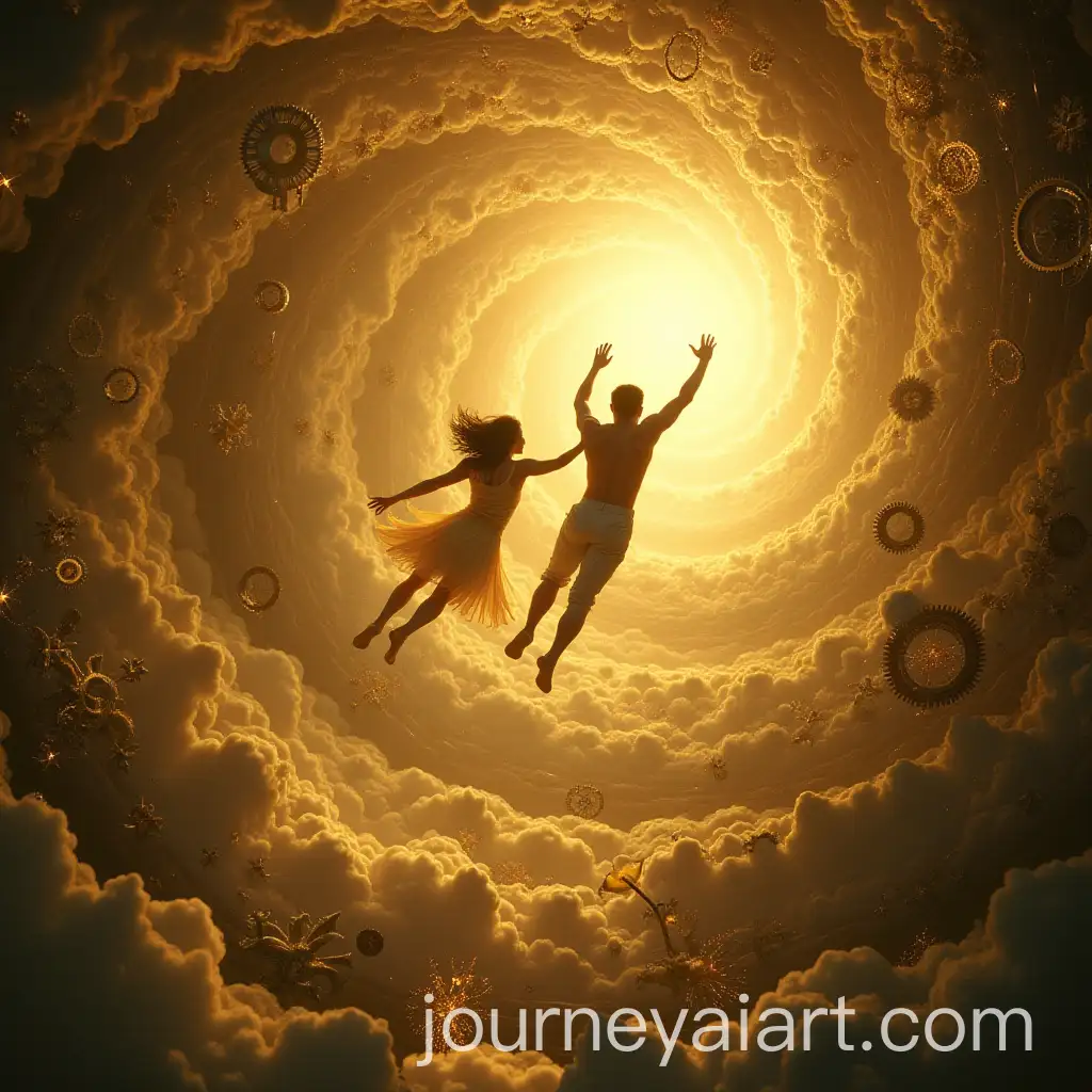 Figures-Tumbling-Through-an-Infinite-Void-of-Shattered-Time-and-Cosmic-Light