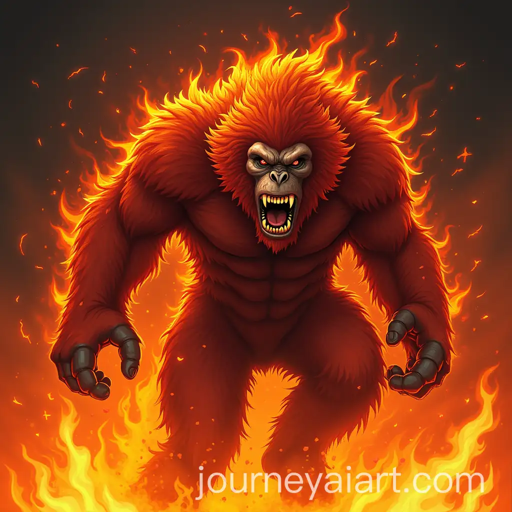 Dynamic-Infernape-in-a-Fiery-Landscape