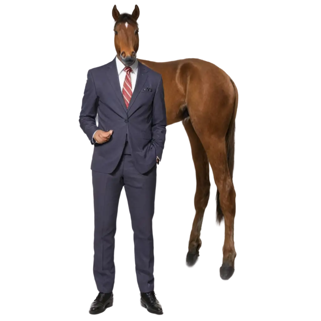 PNG-Image-of-a-Horse-in-a-Suit-Elegant-Equine-Attire-for-Online-Presence