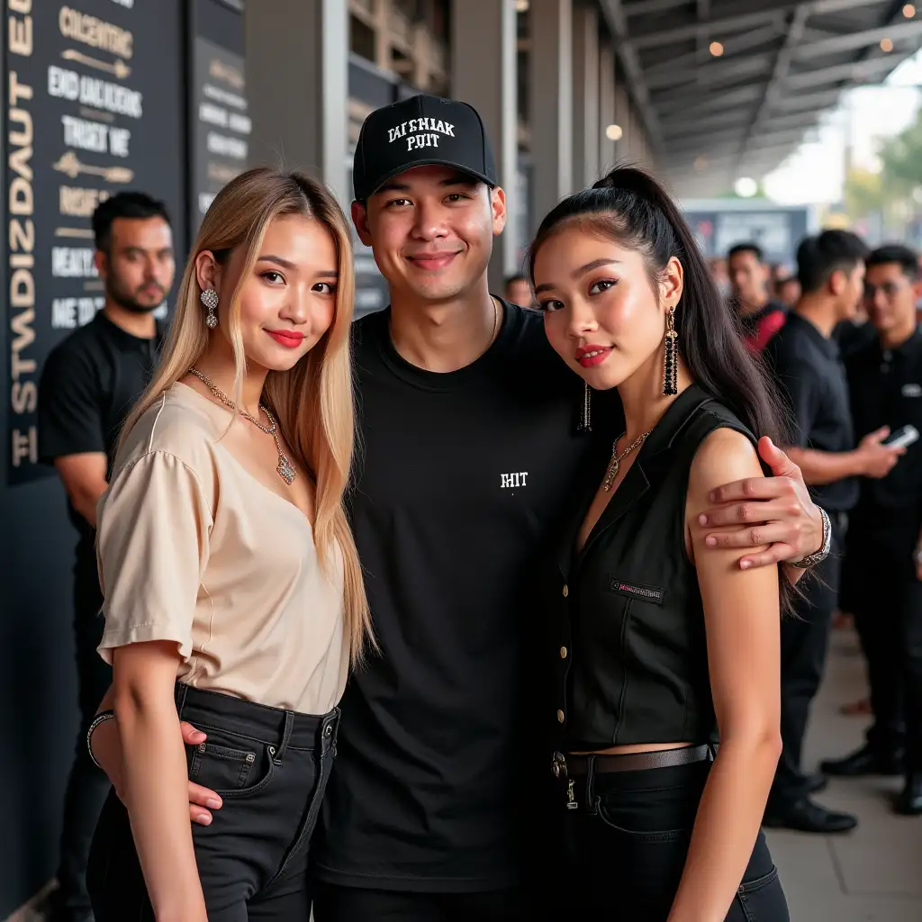 KPop-Idols-Jennie-Kim-and-Nayeon-with-American-Fan-Backstage-at-Concert-Festival