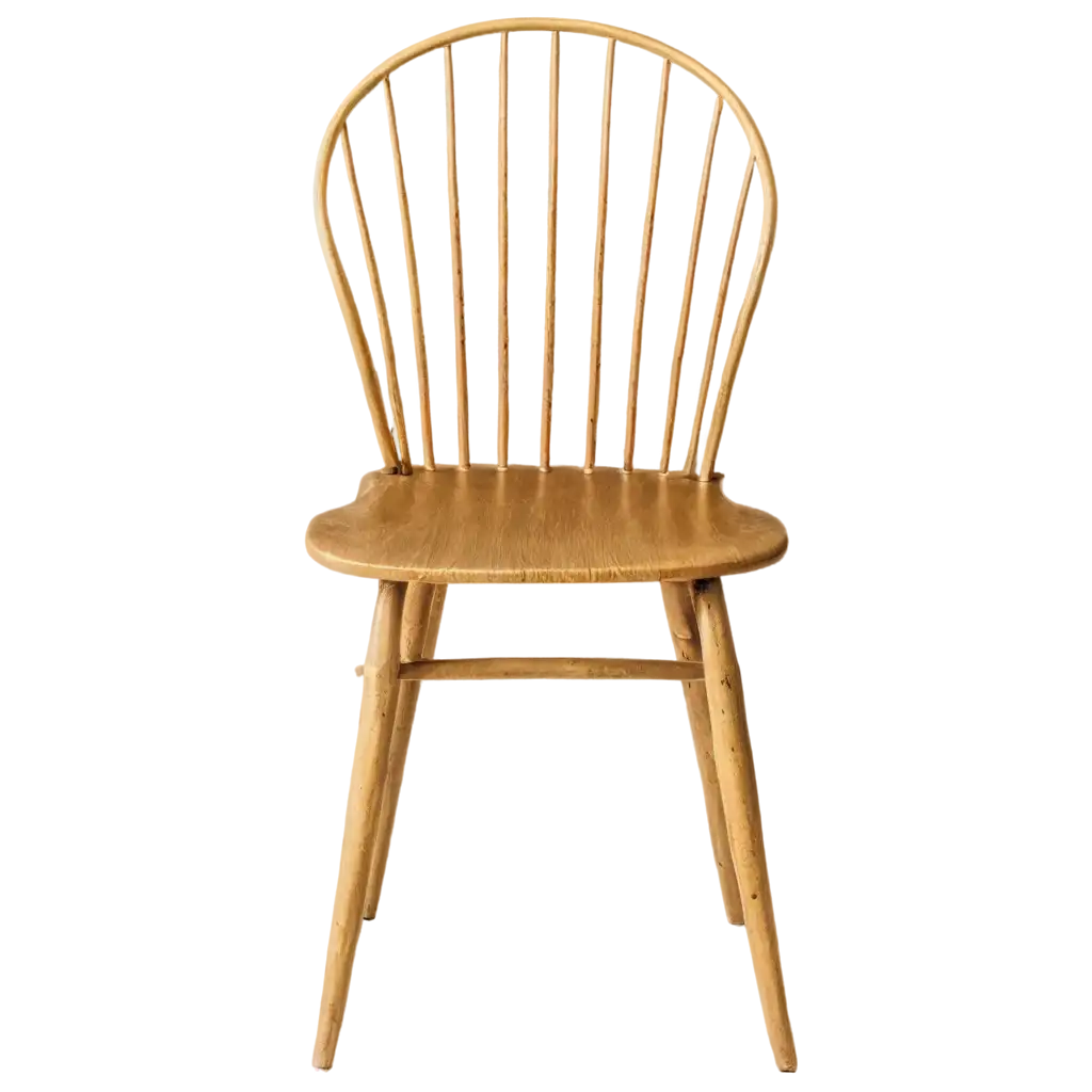 Golden-Color-Windsor-Chair-PNG-Exquisite-Design-with-Short-Legs