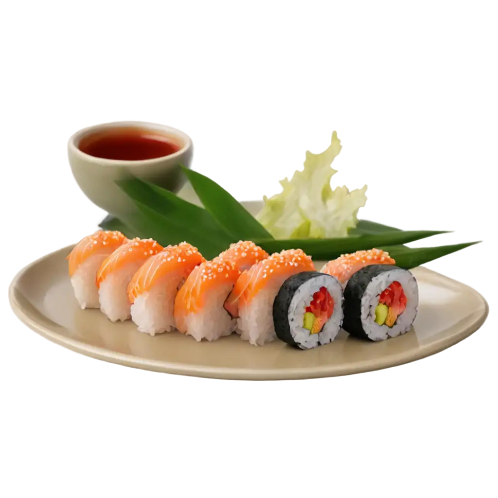 HighQuality-PNG-Image-of-Sushi-on-a-Plate-for-Culinary-and-Marketing-Uses