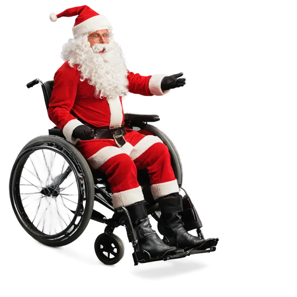 Wheelchair-of-Santa-Claus-PNG-HighQuality-Transparent-Image-for-Holiday-Use