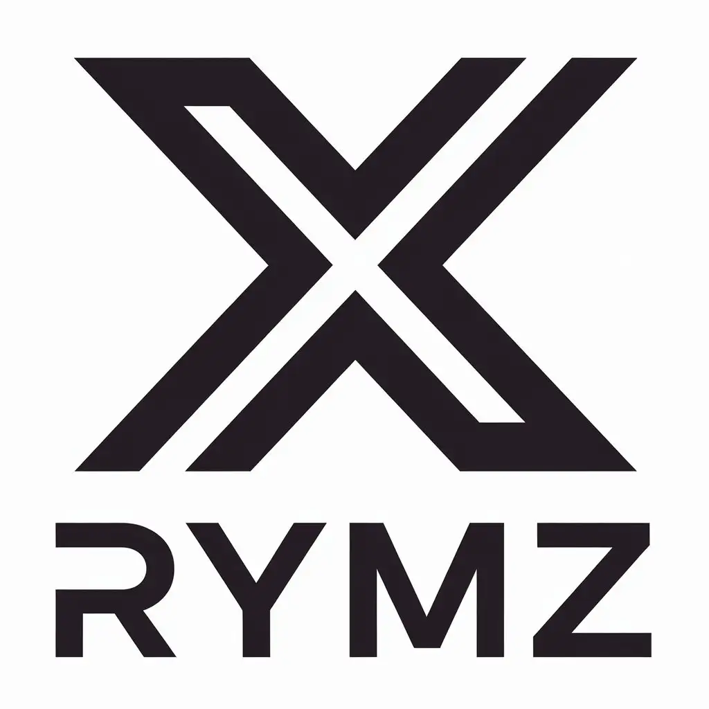 LOGO Design for Rymz Vector Logo with Clear Background and X Symbol