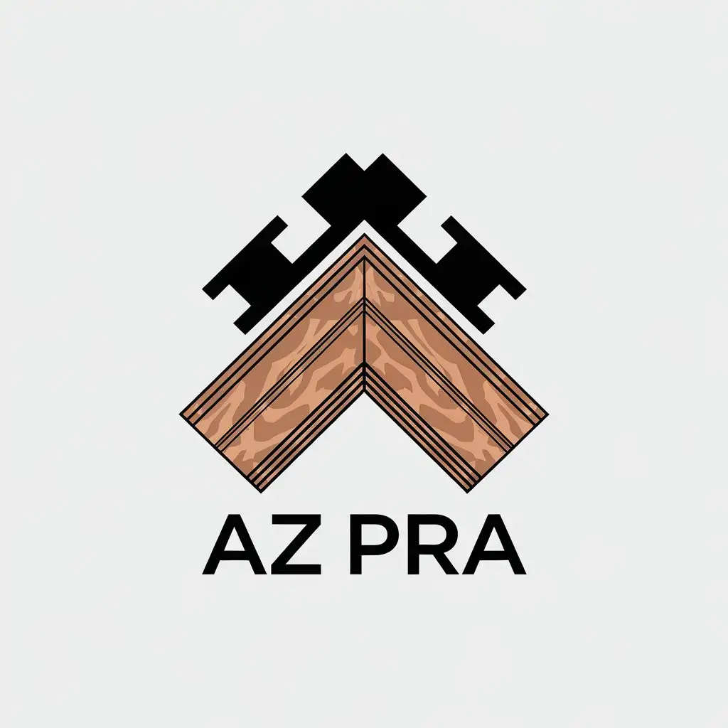 LOGO Design for AZ PRA Minimalistic Dywidag Bar and Plywood Theme for Construction Industry