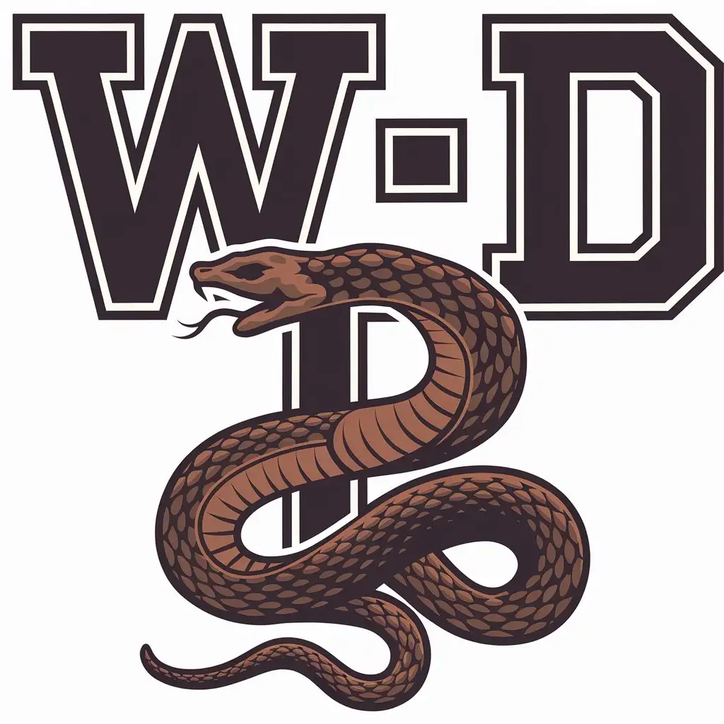 LOGO-Design-for-WD-Vector-Logo-Featuring-a-Snake-on-a-Clear-Background