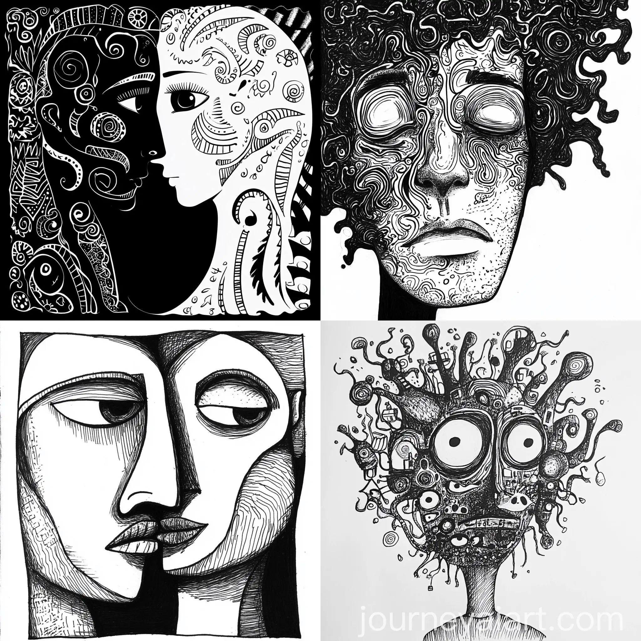 Monochrome-Doodle-Character-Managing-Energy-and-Boundaries-in-Relationships