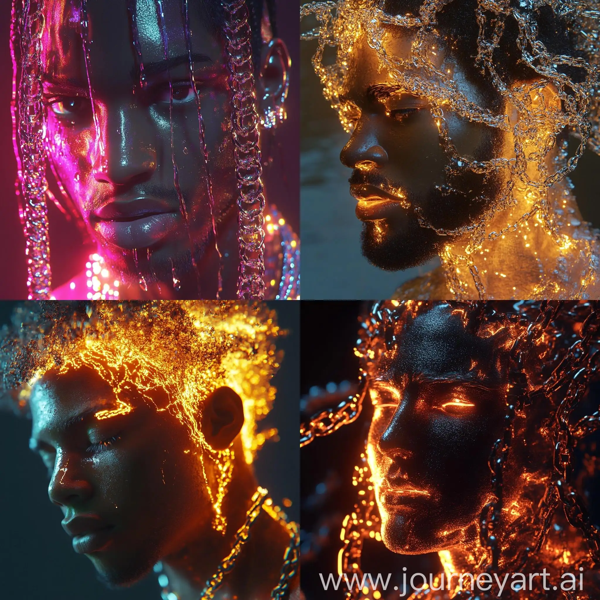 Glowing-Hair-Man-with-Chrome-Chains-in-Hyper-Realism-3D-Render