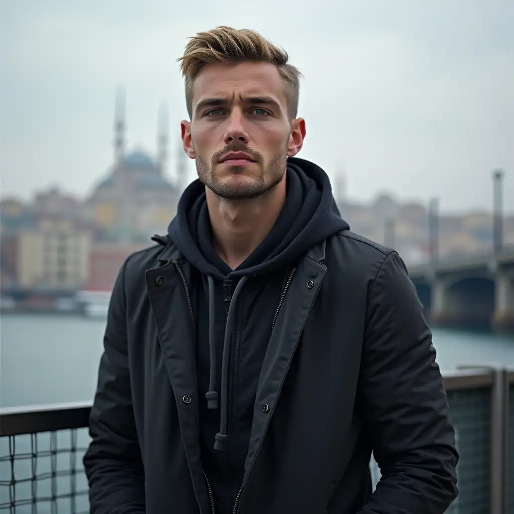 Handsome-European-Young-Man-in-Istanbul-with-Serious-Expression