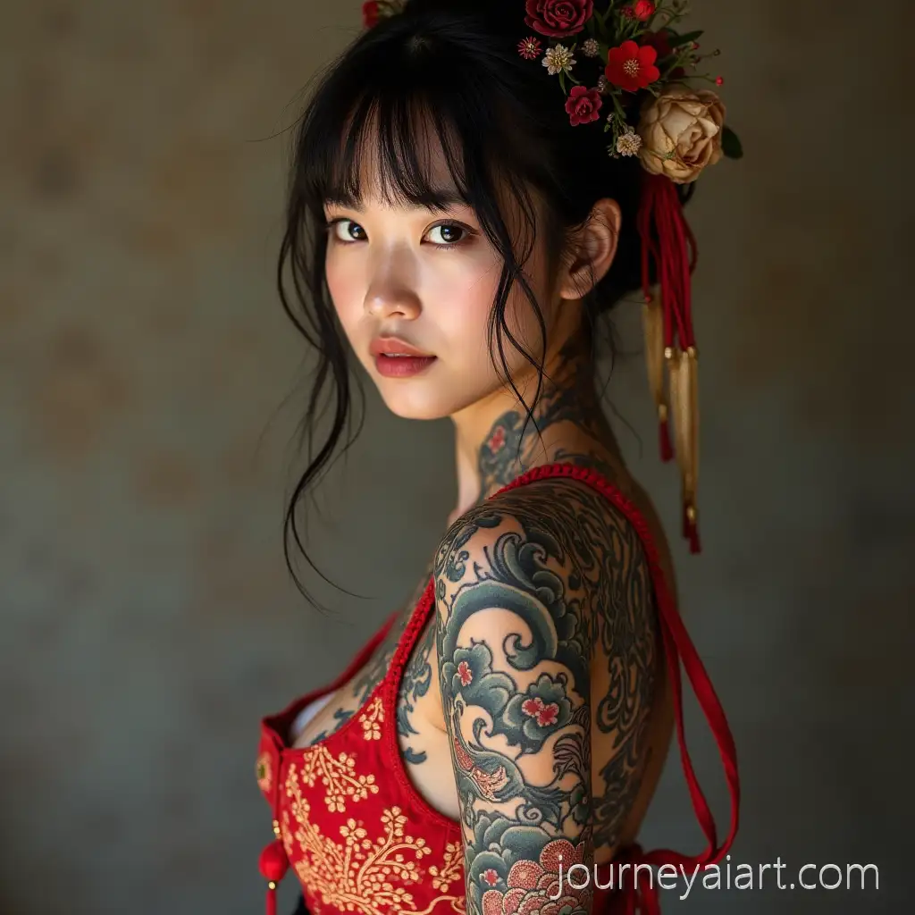 SlimSlim-Asian-Teen-Irezumi-Female-Teen-with-Full-Body-Japanese-Irezumi-Tattoos-in-Upper-Body-Shot