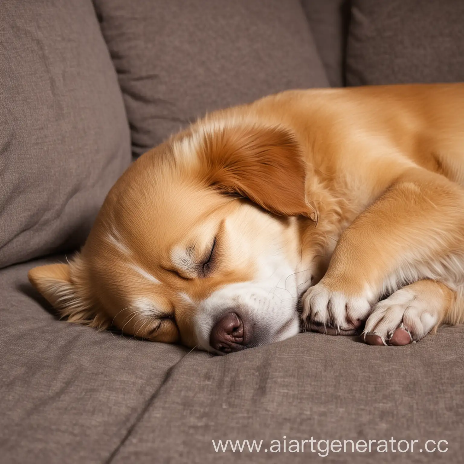 Adorable-Dog-Sleeping-Peacefully-in-a-Cozy-Blanket